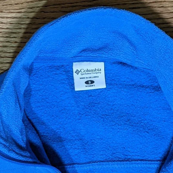 Columbia Sportswear Vintage Blue Zip Up Fleece Jacket Long Sleeve Women's Small - Picture 5 of 6